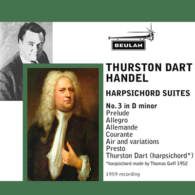Product picture Handel Harpsichord Suite No 3 in d minor Thurston Dart