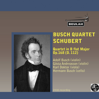 Product picture Schubert String Quartet Op 168 4th mvt Busch Quartet