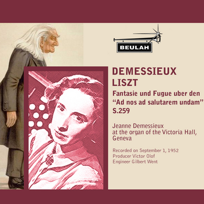 Product picture Liszt Fantasie und Fugue uber den  Ad nos S259 Demessieux